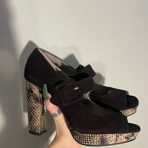 Black snake skin heels🖤